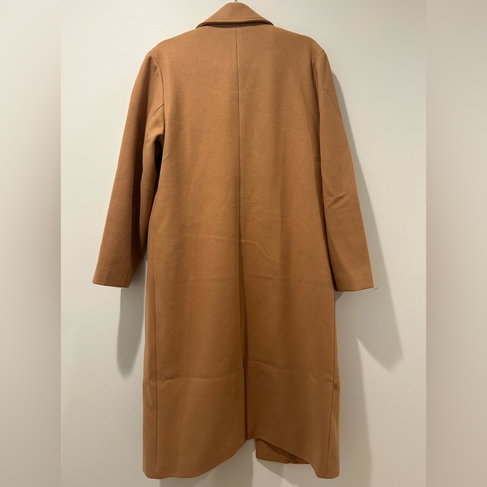 The Drop Women's Liam Loose Overcoat Camel Long Coat - Picture 8 of 9